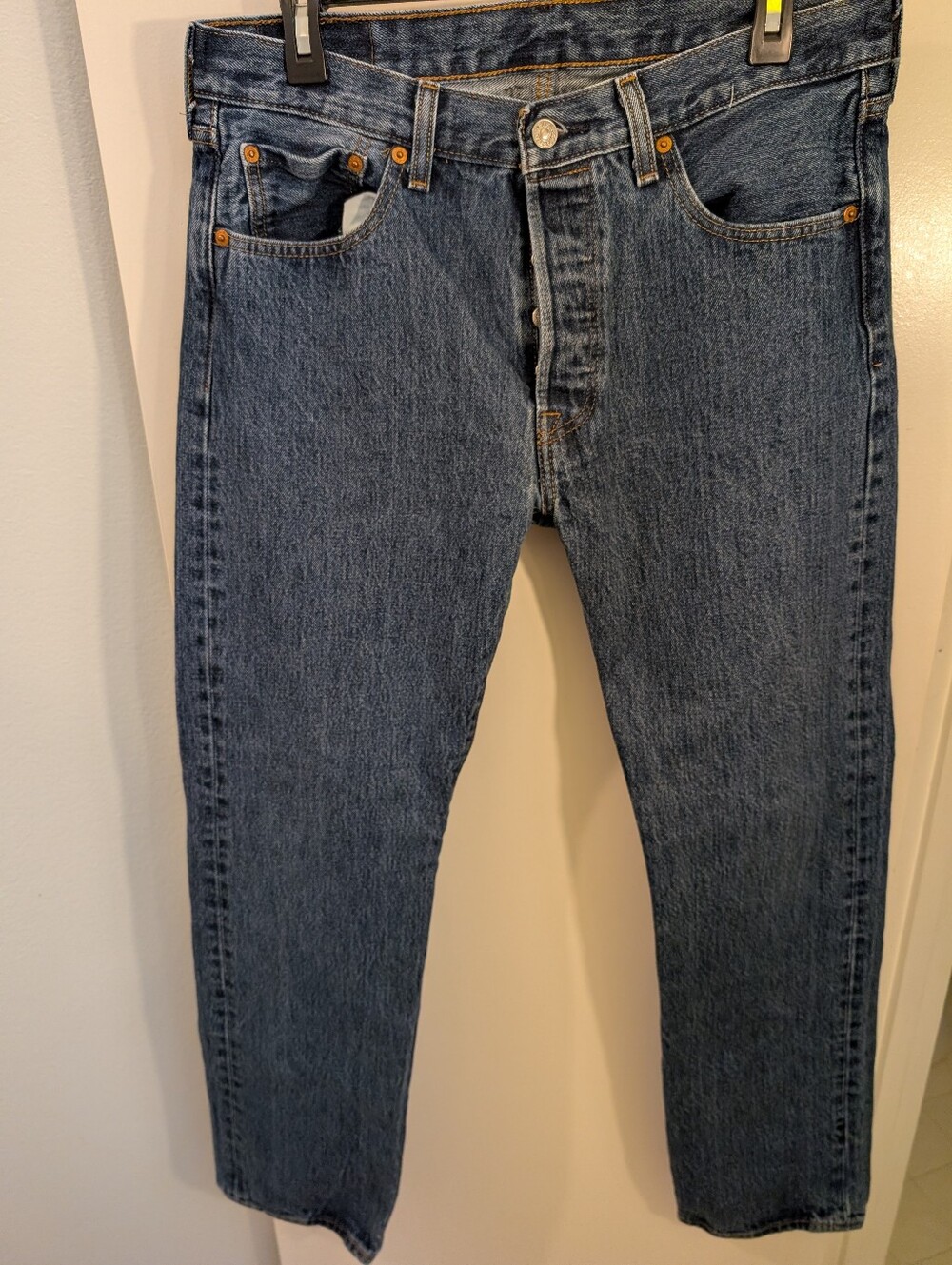 Classic Men'sLevis 501 Button Fly  Blue Denim Jeans 32x32